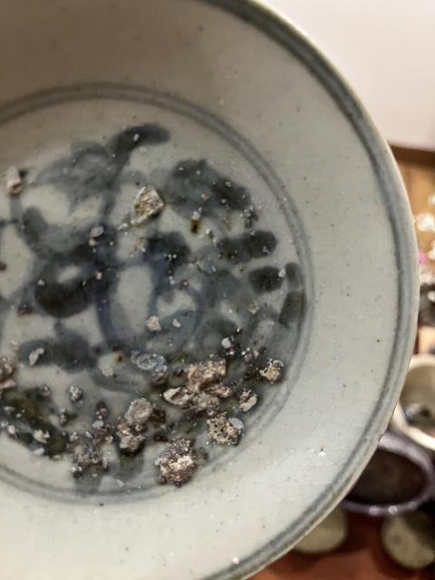 古玩陶瓷樹石欄桿青花盤拍賣,當(dāng)前價(jià)格299元