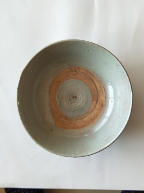 古玩陶瓷【實物保真】明代.青瓷青花花卉紋碗拍賣，當前價格398元