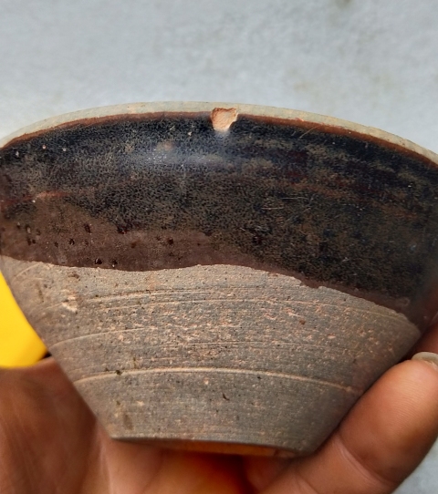 古玩陶瓷宋代 吉州窯臥足 黑釉茶盞拍賣,當前價格1999元