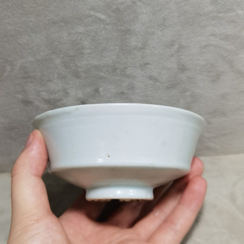 古玩陶瓷卵白釉樞府款折腰碗拍賣,當前價格30000元