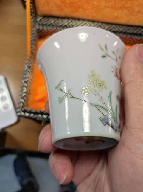 古玩陶瓷粉彩杯拍賣，當(dāng)前價(jià)格12000元