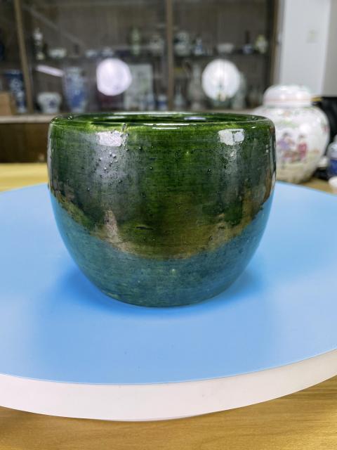 古玩陶瓷民國(guó)?綠釉筆洗拍賣,當(dāng)前價(jià)格699元