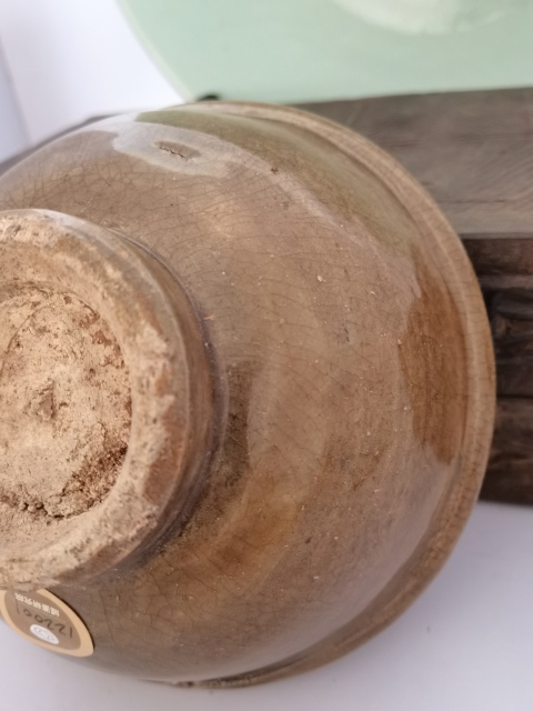 古玩陶瓷龍泉青釉仙鶴紋碗拍賣，當(dāng)前價格4500元