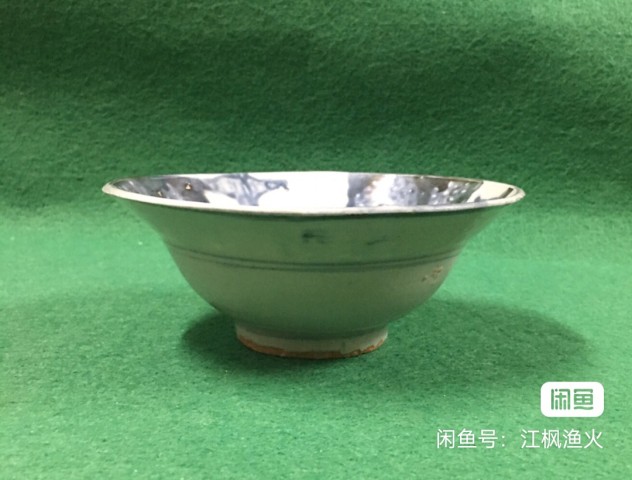 古玩陶瓷明末清初青花敞口碗拍賣，當前價格700元