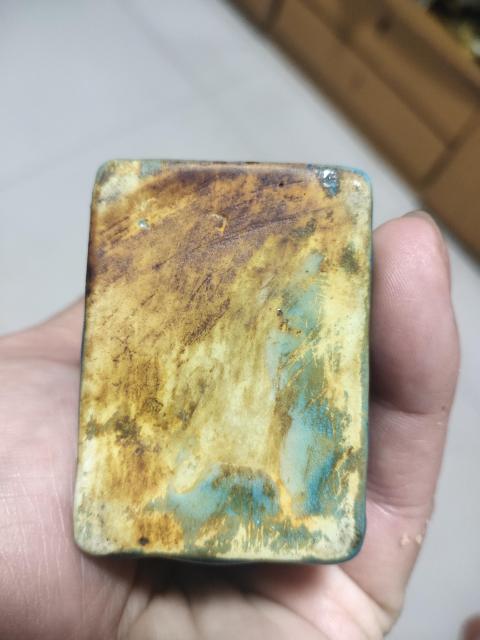 古玩陶瓷孔雀藍獅子拍賣，當前價格588元