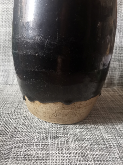 古玩陶瓷明代,磁州窯,黑釉大梅瓶拍賣(mài),當(dāng)前價(jià)格3333元
