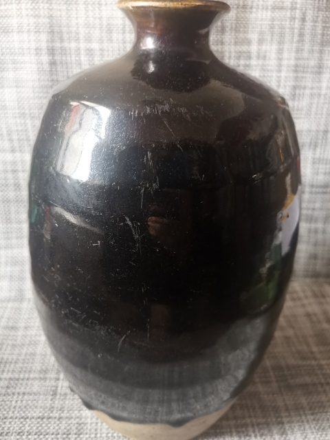 古玩陶瓷明代,磁州窯,黑釉大梅瓶拍賣(mài),當(dāng)前價(jià)格3333元
