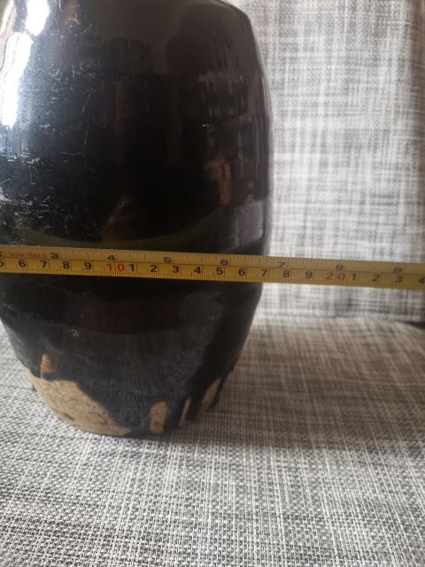 古玩陶瓷明代,磁州窯,黑釉大梅瓶拍賣(mài),當(dāng)前價(jià)格3333元