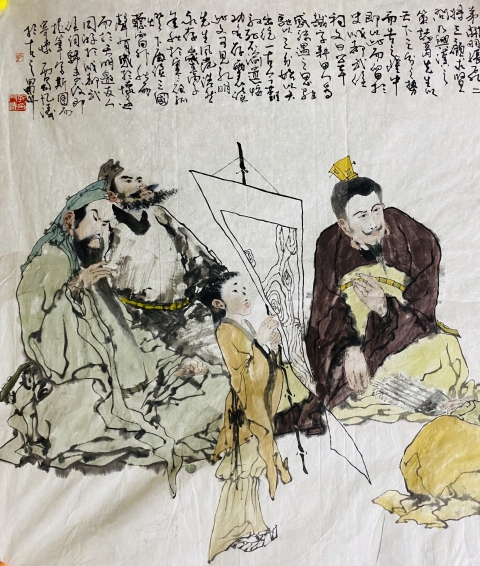 古玩字畫川師大教授中美協孔凡濤精品人物拍賣,當前價格1399元