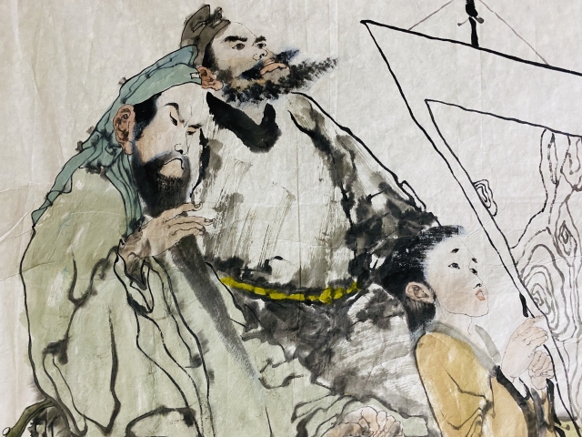 古玩字畫川師大教授中美協孔凡濤精品人物拍賣,當前價格1399元