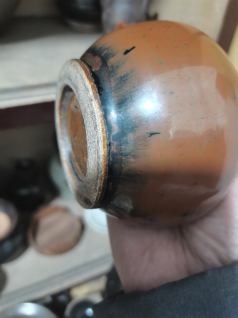 古玩陶瓷山西窯口紫金釉蘋果尊拍賣，當前價格3999元