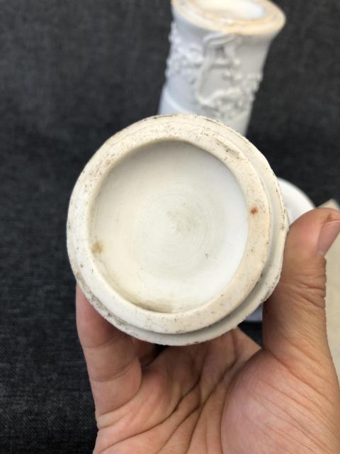 古玩陶瓷清末民初?德化窯花觚拍賣，當前價格1200元