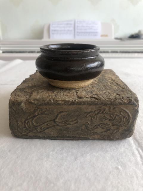 古玩陶瓷清代黑釉一柱香爐拍賣，當(dāng)前價格980元