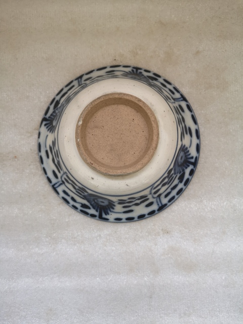 古玩陶瓷磁州窯青花花卉紋碗拍賣,當前價格450元