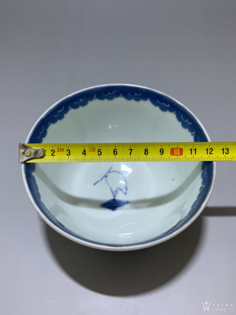 古玩陶瓷鶴紋青花碗拍賣，當前價格1000元