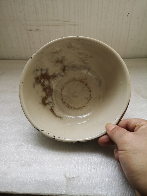 古玩陶瓷磁州窯白地福壽字碗拍賣,當前價格350元