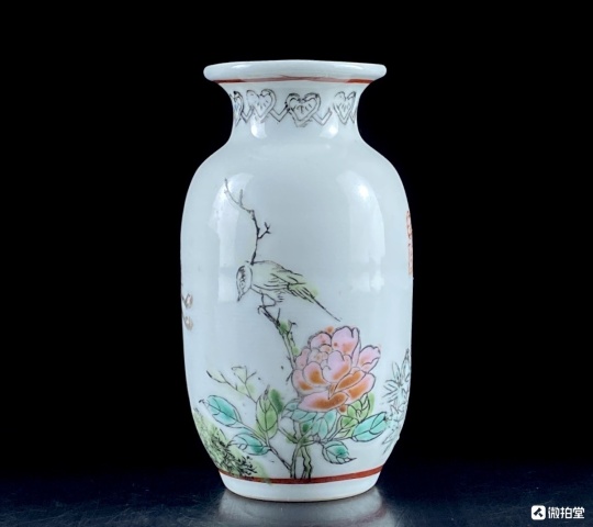 域鉴古玩】粉彩花鸟纹瓶拍卖价格/图片/值多少钱