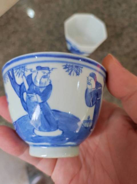 古玩陶瓷青花三星杯拍賣,當前價格3000元