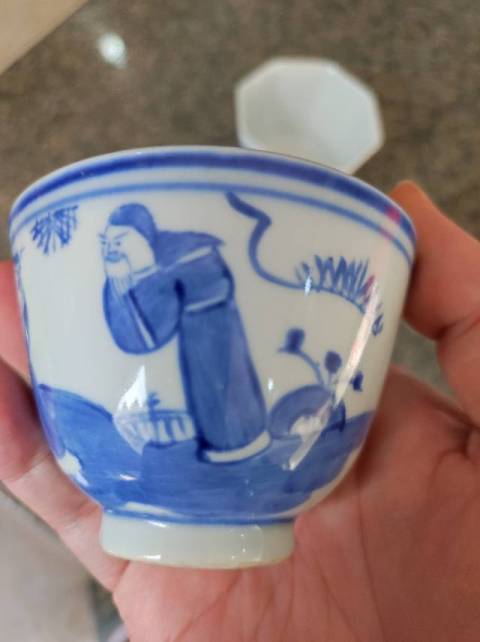 古玩陶瓷青花三星杯拍賣,當前價格3000元