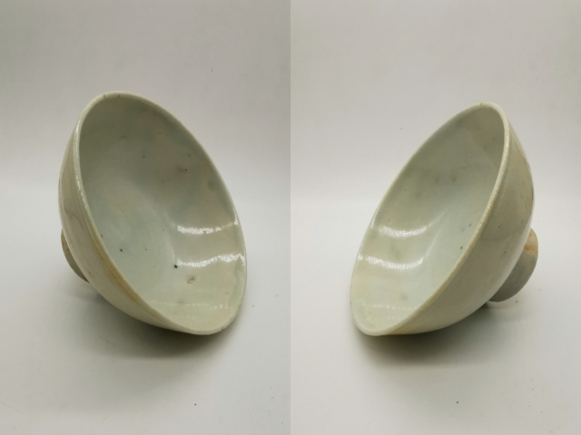 古玩陶瓷景德鎮窯白釉高足貢碗拍賣,當前價格1600元