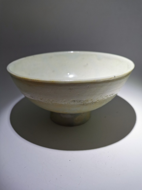 古玩陶瓷景德鎮窯白釉高足貢碗拍賣,當前價格1600元