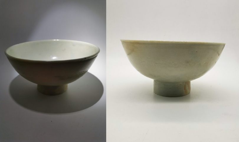 古玩陶瓷景德鎮窯白釉高足貢碗拍賣,當前價格1600元