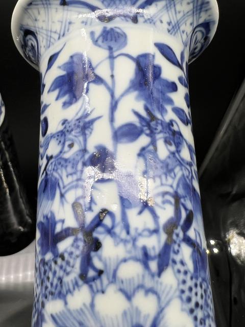古玩陶瓷花間龍紋青花花插拍賣，當前價格4980元