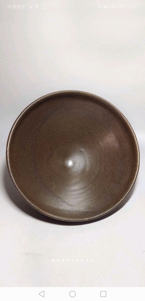 古玩陶瓷臨汾窯褐釉折沿碗拍賣,當前價格2298元