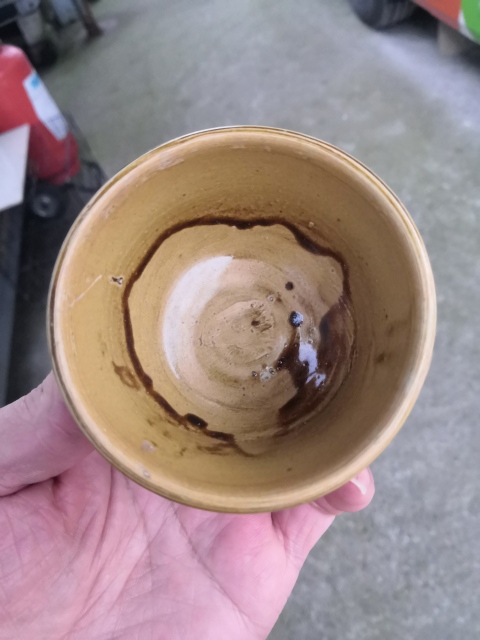 古玩陶瓷福建窯口醬釉杯拍賣，當前價格200元