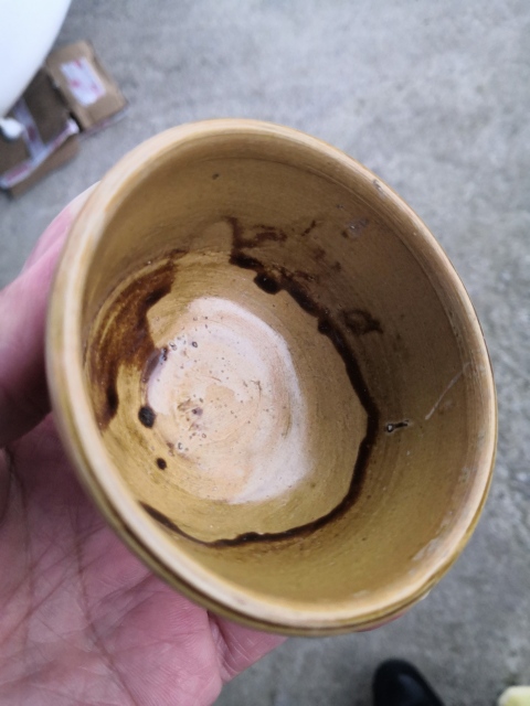 古玩陶瓷福建窯口醬釉杯拍賣，當前價格200元