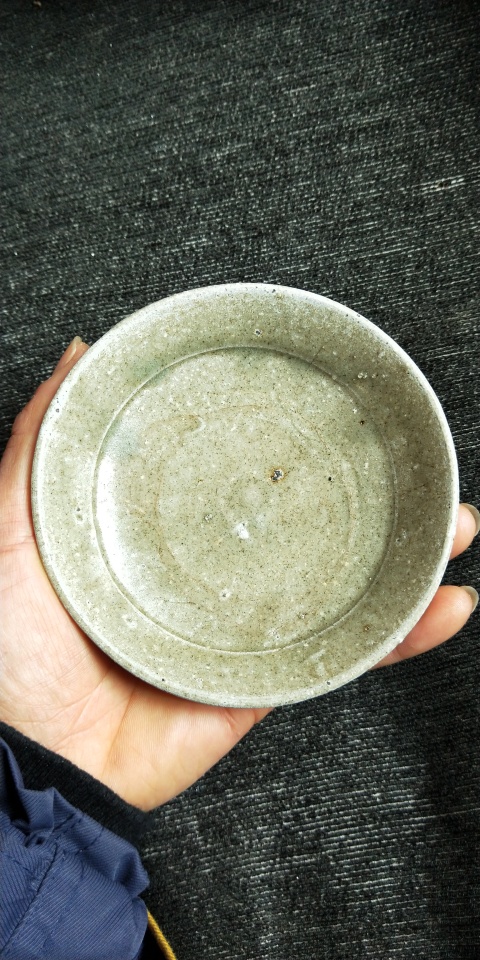 古玩陶瓷唐代 越窯臥足 青釉盤拍賣，當前價格999元