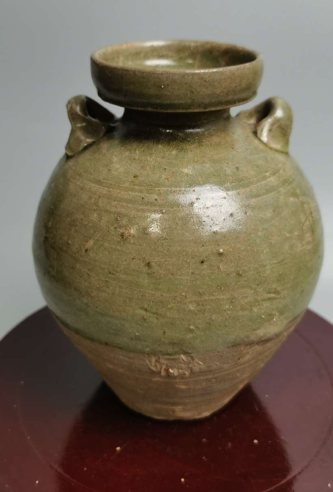 古玩陶瓷精美兩晉青釉雙系盤(pán)口壺拍賣(mài),當(dāng)前價(jià)格1元