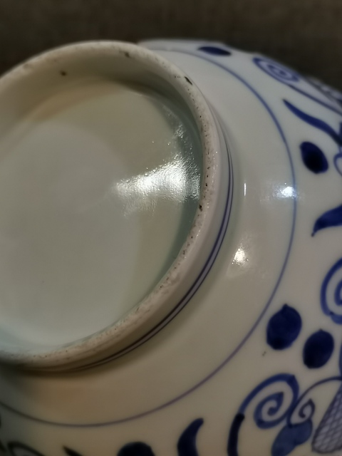 古玩陶瓷民國·青花五彩花卉紋碗（日本）真品鑒賞圖