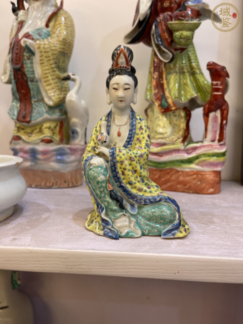 古玩陶瓷粉彩觀音塑像拍賣,當前價格3888元