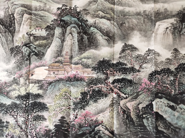 古玩字畫中國美術家協會會員 楊國春《山水圖》拍賣,當前價格1369元