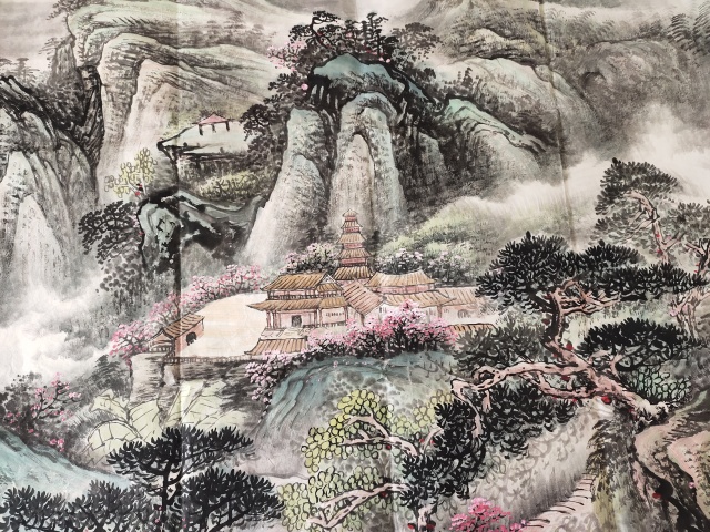 古玩字畫中國美術家協會會員 楊國春《山水圖》拍賣,當前價格1369元