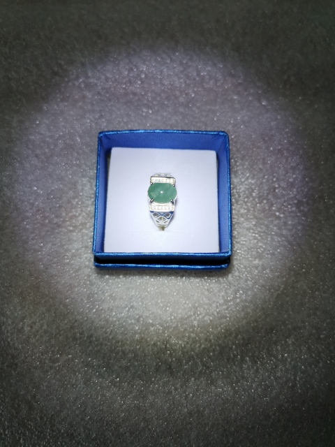 古玩玉器翡翠男戒指拍賣，當前價格550元