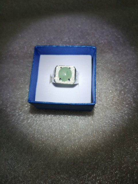 古玩玉器翡翠戒指拍賣,當前價格550元