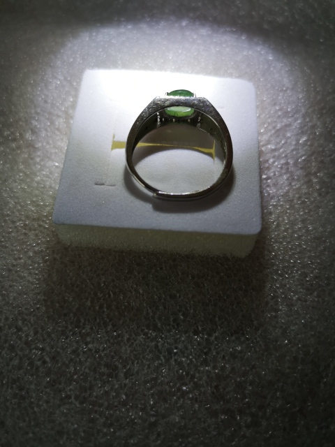 古玩玉器翡翠男戒指拍賣,當前價格580元