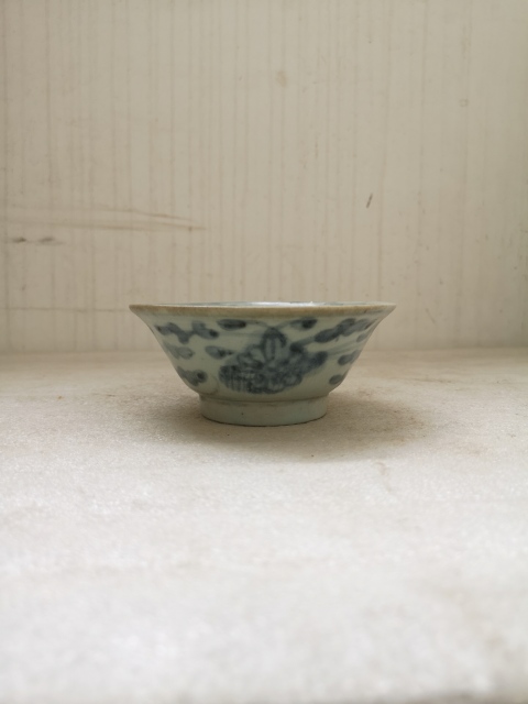 古玩陶瓷青花花卉紋碗拍賣,當前價格680元