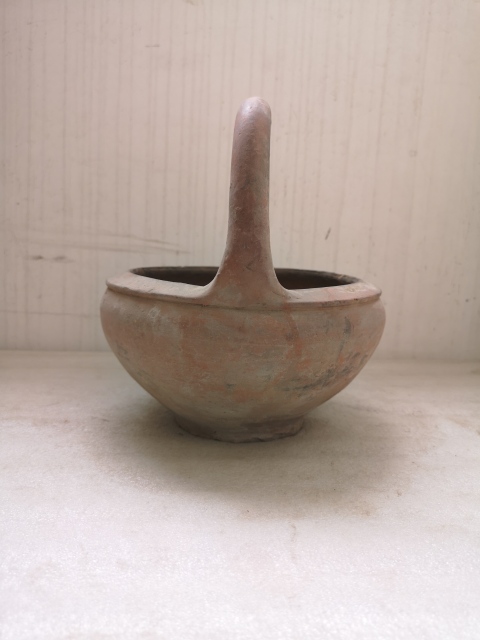 古玩陶瓷紅陶提籃拍賣，當前價格398元