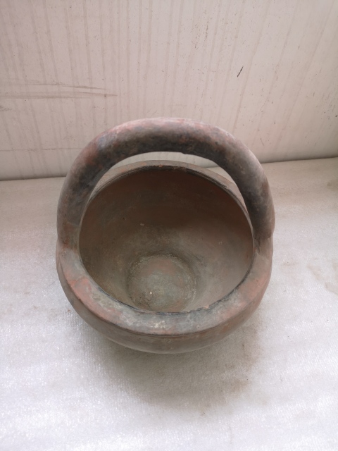 古玩陶瓷紅陶提籃拍賣，當前價格398元