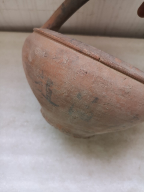 古玩陶瓷紅陶提籃拍賣，當前價格398元