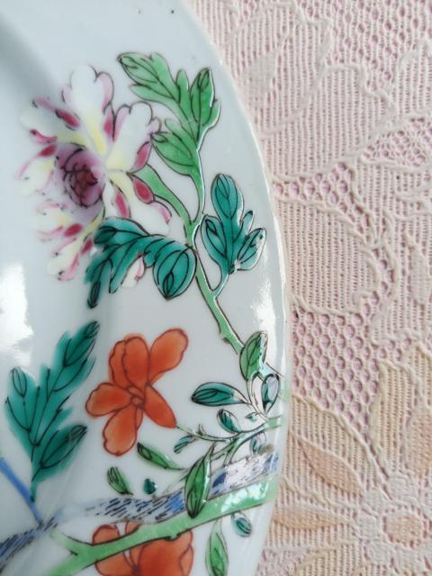 古玩陶瓷清早期花卉紋粉彩盤拍賣，當前價格4800元