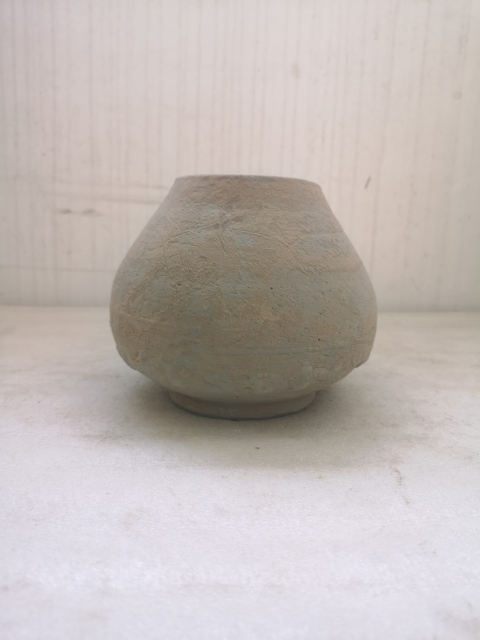 古玩陶瓷灰陶印跑獸紋罐拍賣，當(dāng)前價(jià)格680元