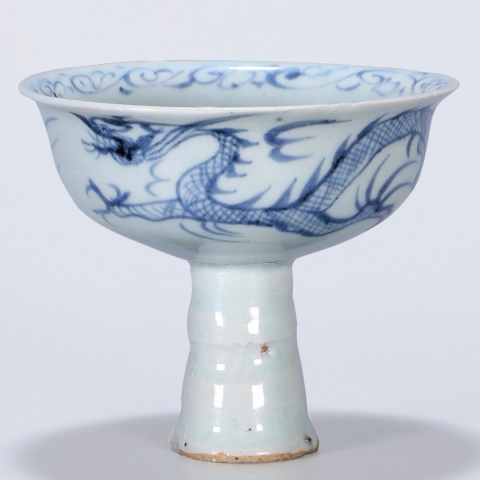 古玩陶瓷元:青花龍紋瓷片(蘇料)拍賣,當(dāng)前價格2000元