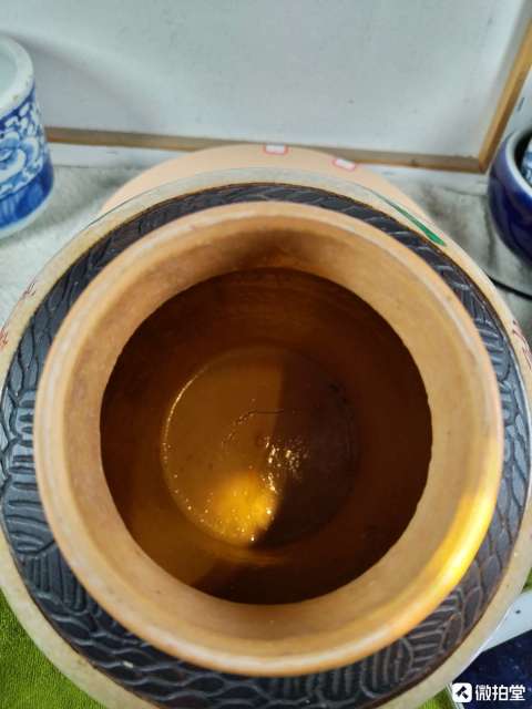 古玩陶瓷哥釉五彩博古花卉紋將軍罐拍賣，當(dāng)前價格4000元
