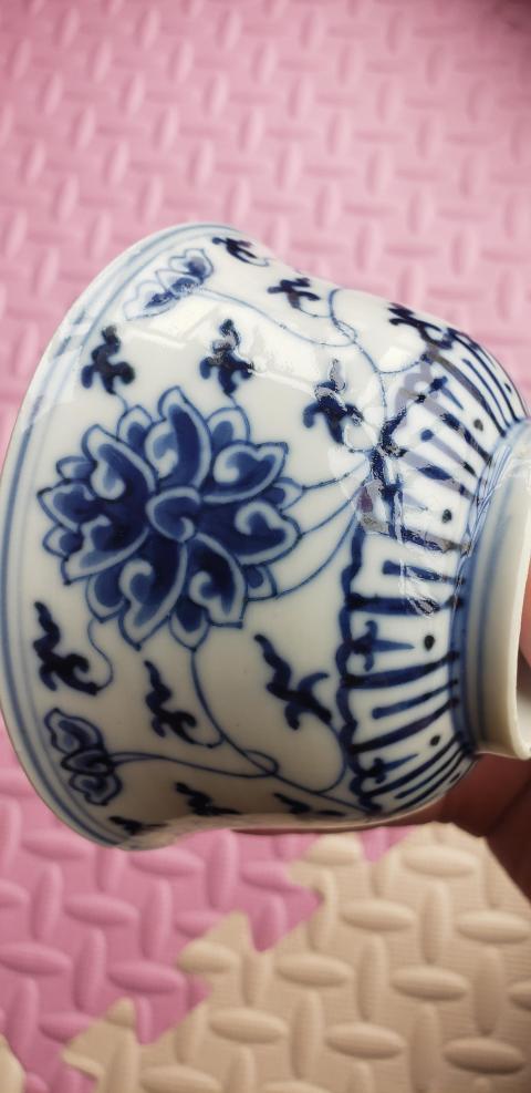 古玩陶瓷官窯 大清乾隆年制青花纏枝蓮紋杯拍賣,當前價格35000元