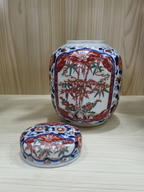 古玩陶瓷【精美茶葉罐】晚清民國青花粉彩茶葉罐拍賣,當前價格3260元