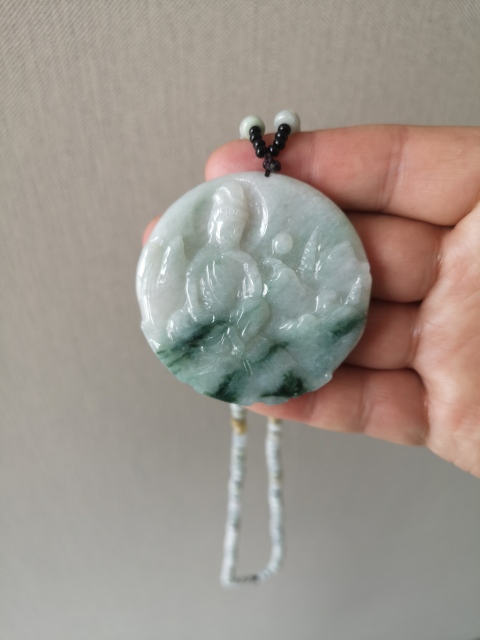 古玩玉器觀音牌子拍賣，當前價格680元